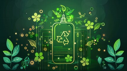 Poster - Green hydrogen as a renewable energy source from wind and solar power in an eco friendly concept