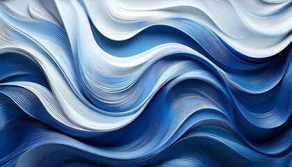 Leinwandbilder - abstract blue and white wave background