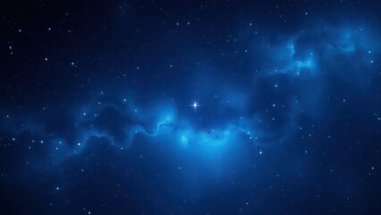 a blue galaxy with stars and a black background