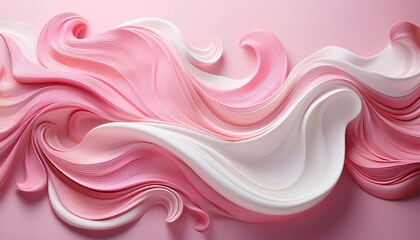 Leinwandbilder - abstract pink background with waves. abstract background soft pink and white with swirling waves.