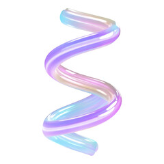 Wall Mural - Spiral of Soft Pastel Hues in Motion Isolated on transparent background