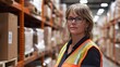 © WS Studio 1985 - Female Warehouse Worker in Safety Vest Organizing Inventory