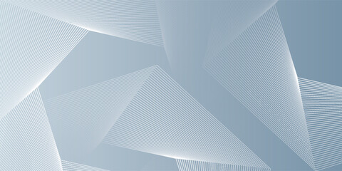 Wall Mural - abstract hexagon lines on gray background. geometric stripe line art design modern