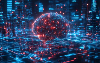 Aufkleber - Futuristic AI concept