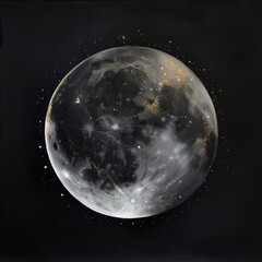 Wall Mural - 08030846 06 stunning hyper-realistic celestial night, ultra-detailed full moon and crescent moon, lu