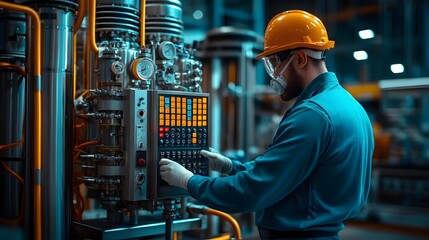 Wall Mural - automated system for filtering and neutralizing hazardous chemicals in industrial settings