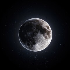Wall Mural - 08030846 16 majestic full moon eclipsing into a crescent, surreal lighting effects, ultra-hd texture