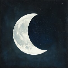 Wall Mural - 08030846 09 celestial symmetry, full moon and crescent moon perfectly aligned, iridescent glow, ultr
