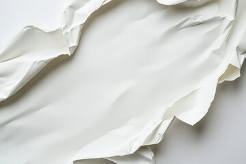 Fototapete - Crumpled White Paper Texture Background