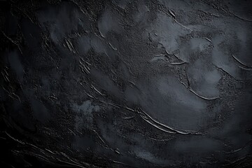 Poster - Dark Textured Black Background: Abstract Grunge Surface