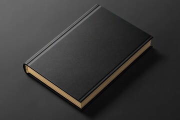 Wall Mural - Stylish black book cover mockup suitable for presentations.