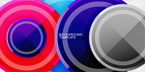 Leinwandbilder - Geometric design abstract background - circles