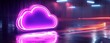 © Julia - An energetic digital illustration of vibrant clouds and a light trail, representing cloud computing and data transfer in a sleek, modern design