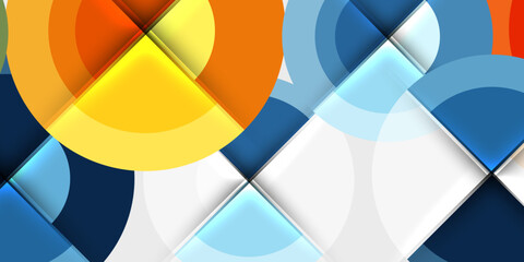 Aufkleber - Target circle geometric abstract shapes. Vector Illustration For Wallpaper, Banner, Background, Card, Book Illustration, landing page