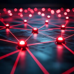 red network nodes glowing darkly