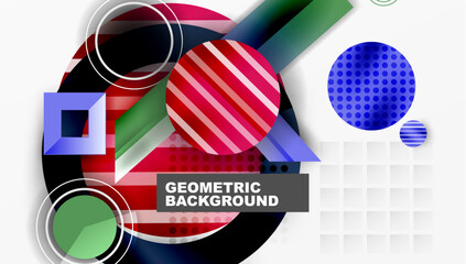 Aufkleber - Abstract design with layered geometric shapes