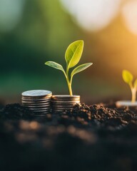 Aufkleber - Green Finance Revolution Sustainable Investment Insights - Nurturing Wealth Growth through Eco-Conscious Capital with Emerging ESG Strategies and Millennial Impact
