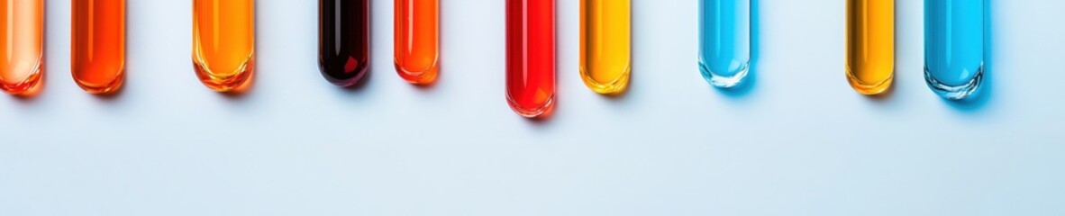 Leinwandbilder - Precision Science Visualization Vibrant Laboratory Test Tubes in Gradient Innovation - Next-Gen Research Aesthetic for Medical Technology Insights
