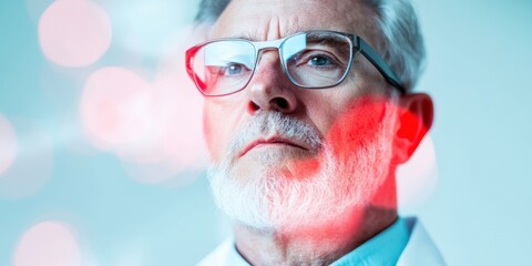 Aufkleber - Next-Gen Healthcare Innovation Cutting-Edge Digital Diagnostic Portrait Showcasing Advanced Medical Technology and Professional Expertise in Precision Health Visualization