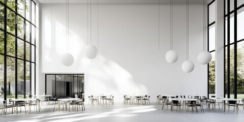 Aufkleber - Minimalist Digital Learning Space Immersive Virtual Collaboration Hub with Scandinavian Design - Next-Gen Educational Environments for Hybrid Knowledge Exchange