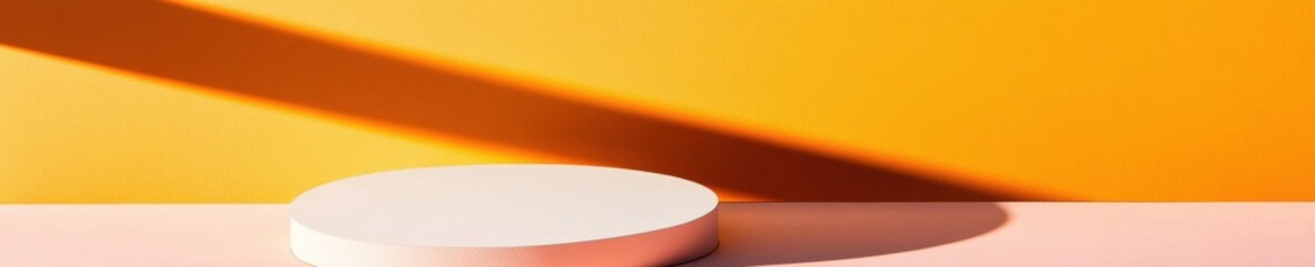 Aufkleber - Minimalist Podium Design Sleek Golden-Hued Product Showcase Elevating Brand Aesthetics with Precision Geometry and Contemporary Visual Branding