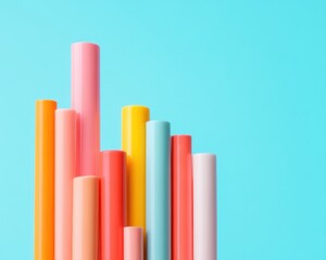Aufkleber - Vibrant Data Visualization Minimalist Color Gradient Columns Showcasing Creative Analytics and Design Trend Storytelling for Digital Marketers