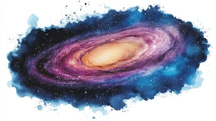 Wall Mural - a dark blue black galaxy is depicted in isolation on a transparent backdrop, representing space and 