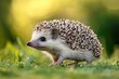 © Sean Hoong - Side view of a tiny hedgehog standing on its short legs.