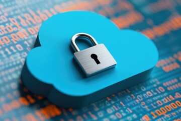 Fototapete - Quantum-Inspired Cloud Security Next-Gen Digital Protection Visualizing Advanced Cybersecurity Strategies for Enterprise Innovation and Data Resilience