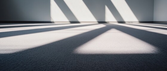 Aufkleber - Modern Minimalism Sleek Gray Carpeted Office Space with Neutral Light Rays Elevating Professionalism for Corporate Consultations and Business Environments