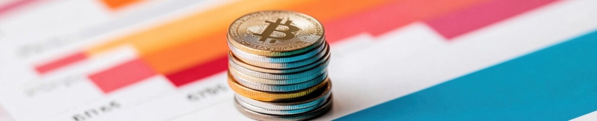 Aufkleber - Crypto Investment Analytics Dynamic Bitcoin Performance Visualization with Minimal Design - Next-Gen Financial Forecasting for Digital Wealth Strategies