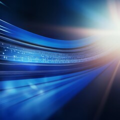Wall Mural - this dynamic blue abstract background features smooth lighting effects, ideal for creative projects.