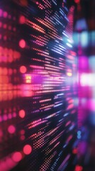 Wall Mural - dynamic digital abstract with colorful dots and lines representing data flow in technology