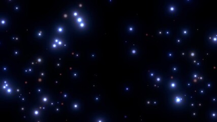 Wall Mural - blue energy particles background bokeh