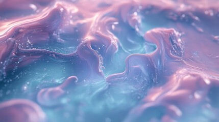 Wall Mural - abstract swirling pastel fluid digital art