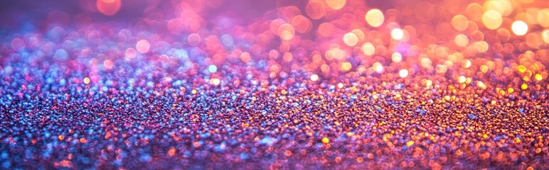 Wall Mural - golden bokeh lights and pink, purple hues create a festive abstract christmas bokeh light background
