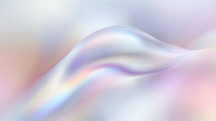 Leinwandbilder - Soft pastel white background with delicate wavy curves in shades of pink, lilac, and blue. Dreamy abstract texture for web design, print, and wallpaper. Elegant pastel gradient with a soft, blurred ef