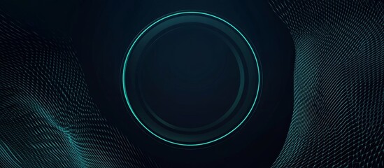 Wall Mural - Abstract Teal And Green Glowing Circle Digital Background Ideal For Technology Concepts of Illustration and Design Examples from Collection of Geometric Shapes and Forms. Illustration and graphic