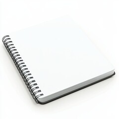 Wall Mural - a spiral bound notebook with a black cover and white pages. the notebook is empty and ready to be fi