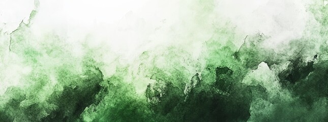 Wall Mural - Abstract Watercolor Green Texture Background Perfect for artistic design projects, showcasing a gradient of lush green shades from light to dark, featuring organic brushstrokes and a fluid wash