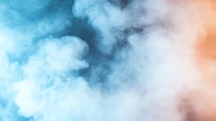 Wall Mural - Abstract smoke shapes in cool and warm tones