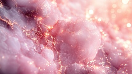 Wall Mural - Glowing Pink Crystal Texture Close-Up