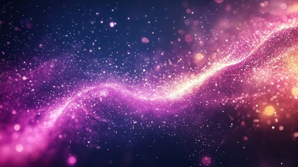Wall Mural - glowing particle wave abstract background