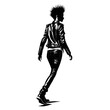 © Liang - Punk Rock Girl Walking Away Silhouette