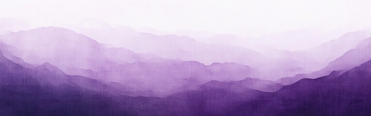 Poster - Pencil strokes create a soft gradient of purple mountains in a tranquil landscape at dusk