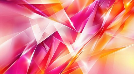 Fototapete - Vibrant abstract geometric design featuring sharp angles and vivid colors that create a dynamic visual experience