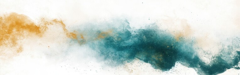 Aufkleber - Soft white canvas adorned with delicate pencil textures and subtle hues of blue and gold