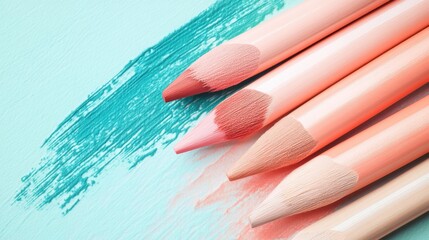 Poster - Elegant pencil strokes create a striking gradient effect on a soft backdrop