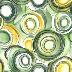 Aufkleber - Intricate doodle cartoon drawings featuring colorful circles and spirals in a lively design suitable for various creative projects