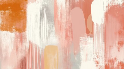 Aufkleber - Abstract pencil strokes create a harmonious composition of warm and cool tones in a modern art style for creative expression